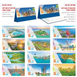 Mẫu in lịch để bàn đẹp năm 2026