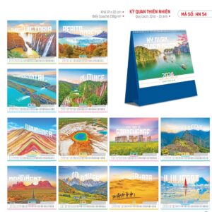 Mẫu in lịch để bàn đẹp năm 2026