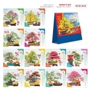 Mẫu in lịch để bàn đẹp năm 2026