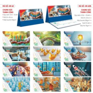 Mẫu in lịch để bàn đẹp năm 2026