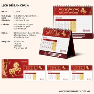 Mẫu in lịch để bàn đẹp năm 2026