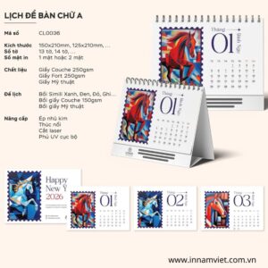 Mẫu in lịch để bàn đẹp năm 2026