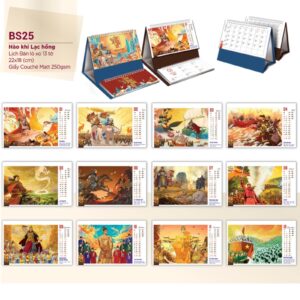 Mẫu in lịch để bàn đẹp năm 2026