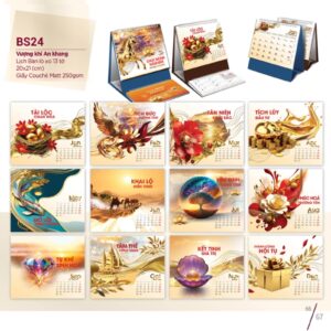 Mẫu in lịch để bàn đẹp năm 2026