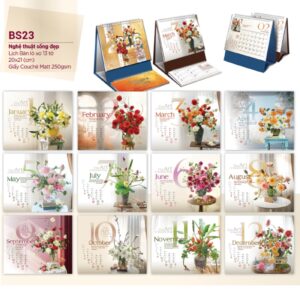 Mẫu in lịch để bàn đẹp năm 2026