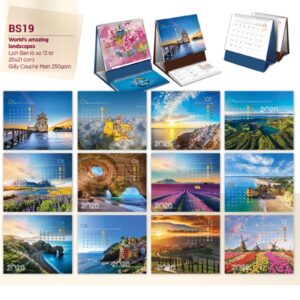 Mẫu in lịch để bàn đẹp năm 2026