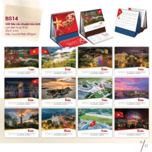 Mẫu in lịch để bàn đẹp năm 2026