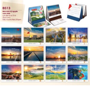 Mẫu in lịch để bàn đẹp năm 2026