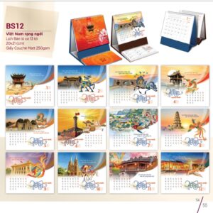 Mẫu in lịch để bàn đẹp năm 2026