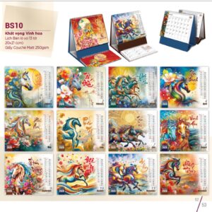 Mẫu in lịch để bàn đẹp năm 2026