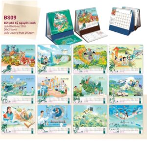 Mẫu in lịch để bàn đẹp năm 2026