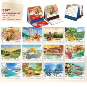 Mẫu in lịch để bàn đẹp năm 2026