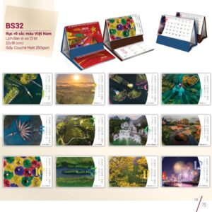 Mẫu in lịch để bàn đẹp năm 2026