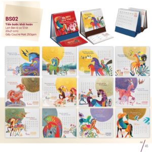 Mẫu in lịch để bàn đẹp năm 2026