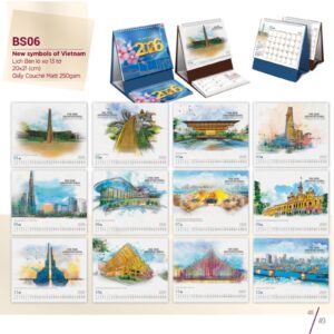 Mẫu in lịch để bàn đẹp năm 2026