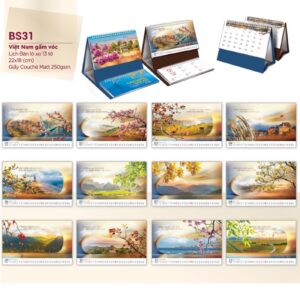 Mẫu in lịch để bàn đẹp năm 2026