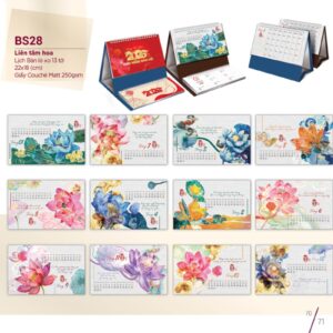 Mẫu in lịch để bàn đẹp năm 2026