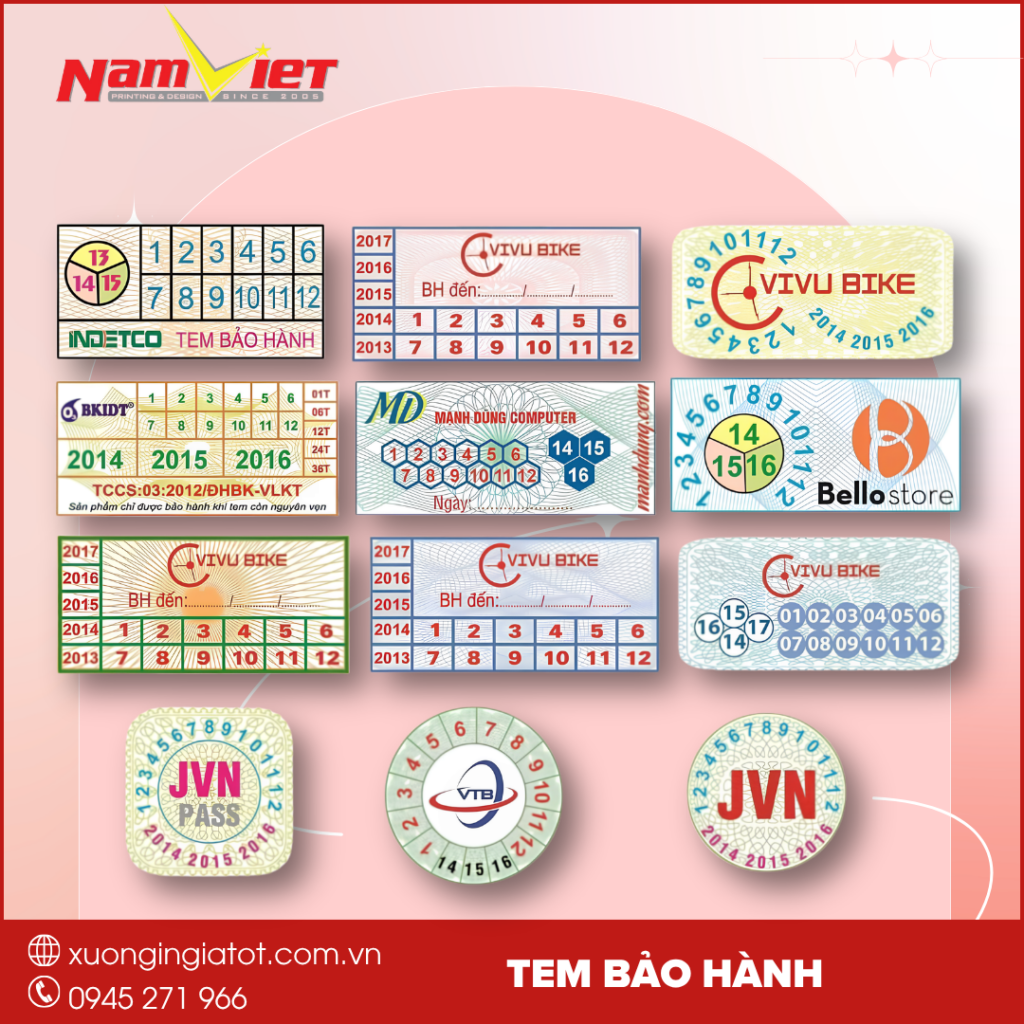 In tem bảo hành – giải pháp bảo vệ sản phẩm và uy tín thương hiệu