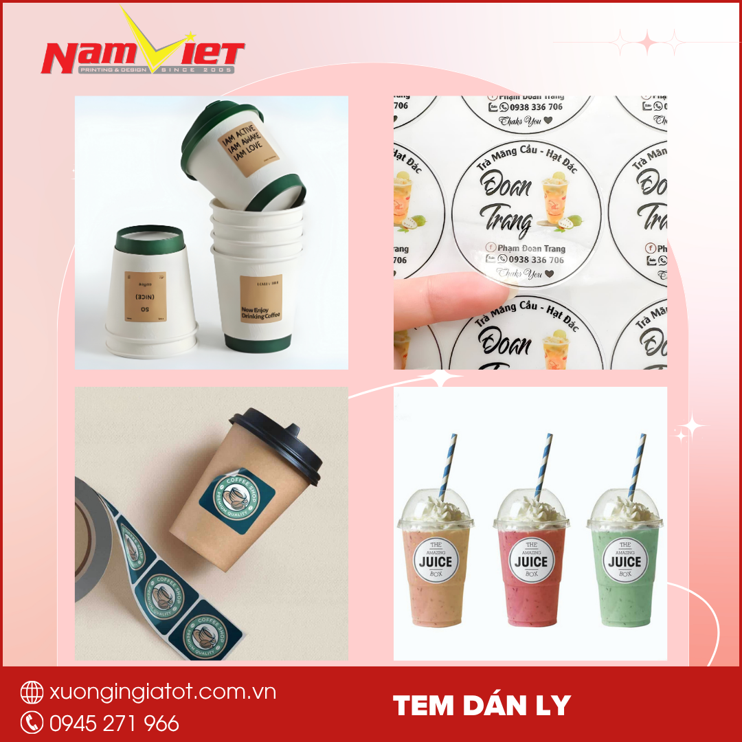 In Tem Dán Ly – Giải Pháp Tăng Nhận Diện Thương Hiệu Cho Đồ Uống