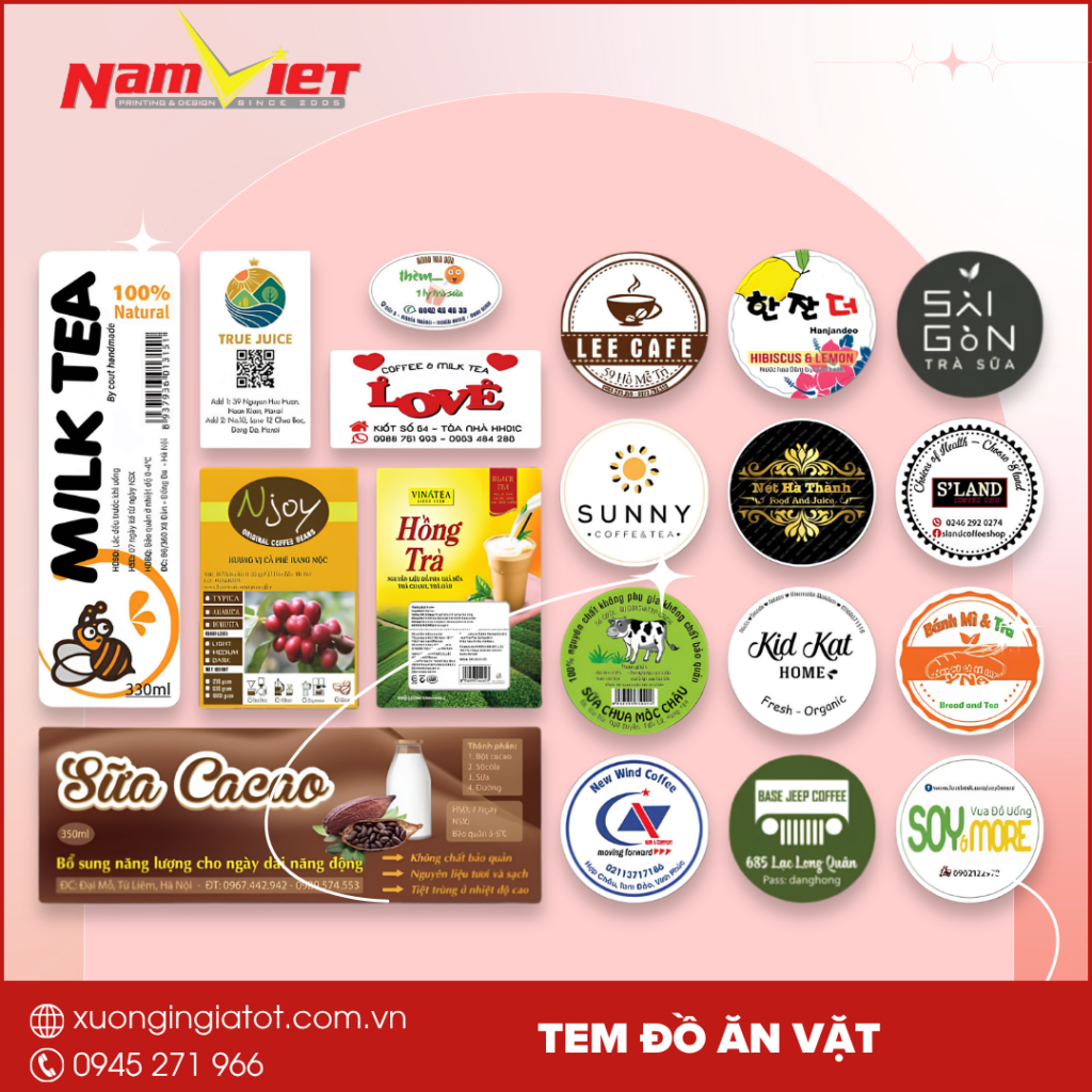 In Tem Đồ Ăn Vặt – Giải Pháp Giúp Sản Phẩm Nổi Bật Và Bán Chạy Hơn