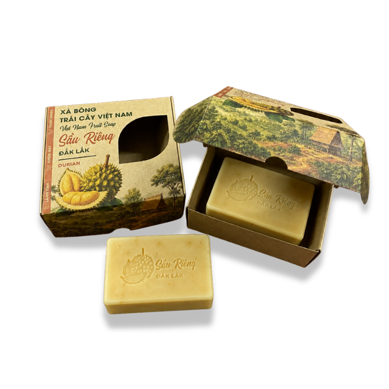 Giấy kraft mang phong cách mộc mạc, tự nhiên, rất phù hợp với soap handmade và organic.